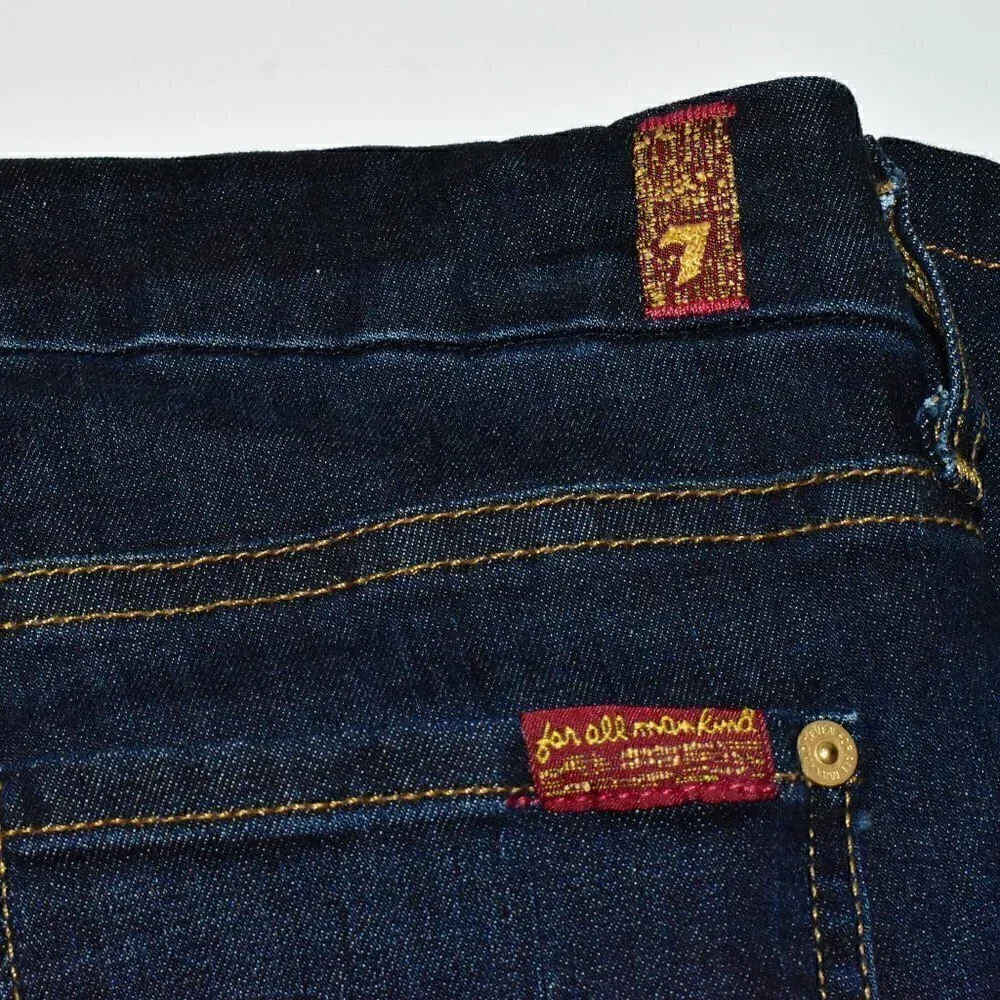 7 For all Mankind Kimmie Straight Leg Mid Rise Denim Jeans